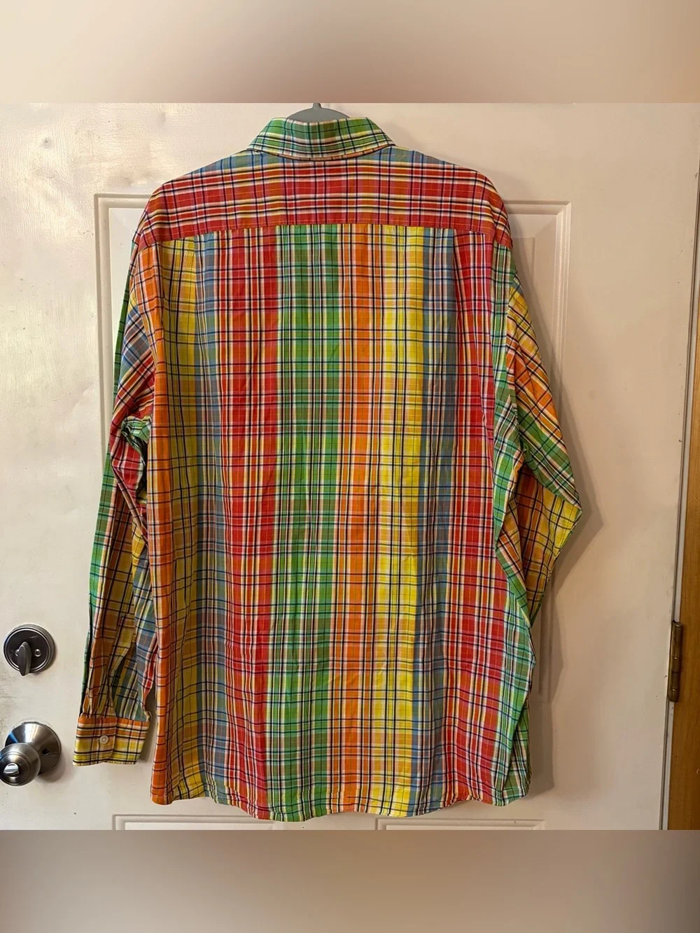 VTG Polo Ralph Lauren Westerton Fun Shirt Rainbow Plaid Button Down Mens XL